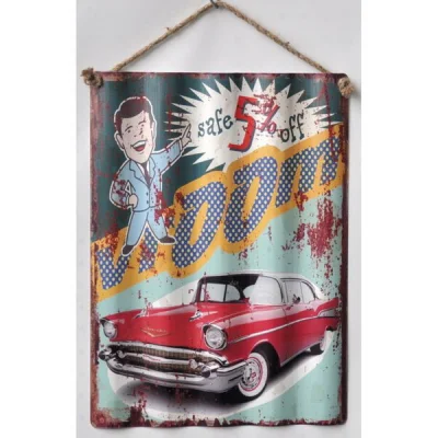 Targa in alluminio con placca metallica divertente vintage decorativa a prezzo di fabbrica all'ingrosso