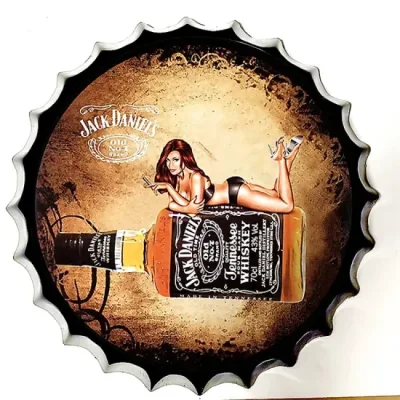 Beauty Lady Decorazione Tappo di bottiglia di birra Targa in metallo Poster